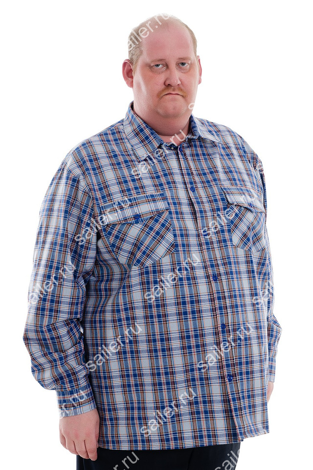 Рубашка мужская Шотландка Классик, рост 182-188