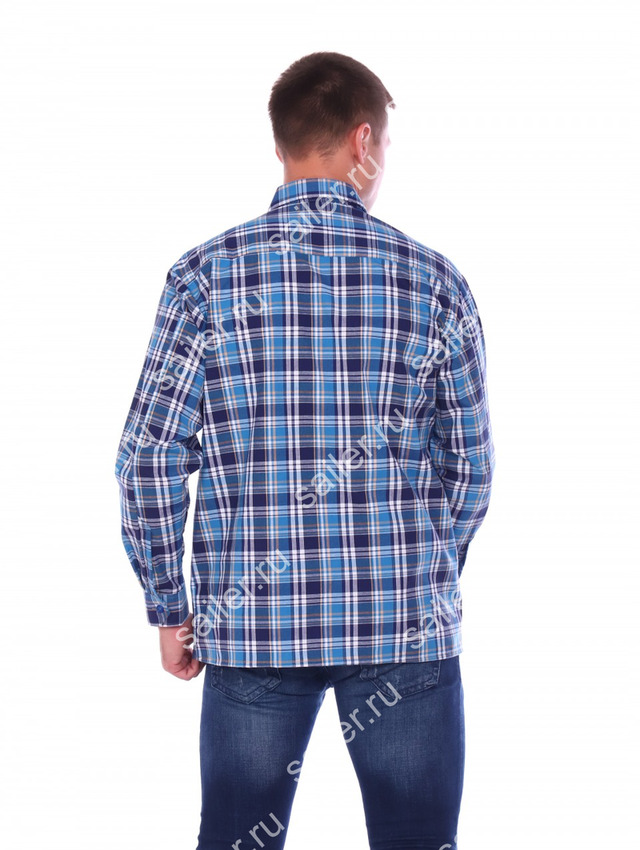 Рубашка мужская Шотландка Классик, рост 182-188