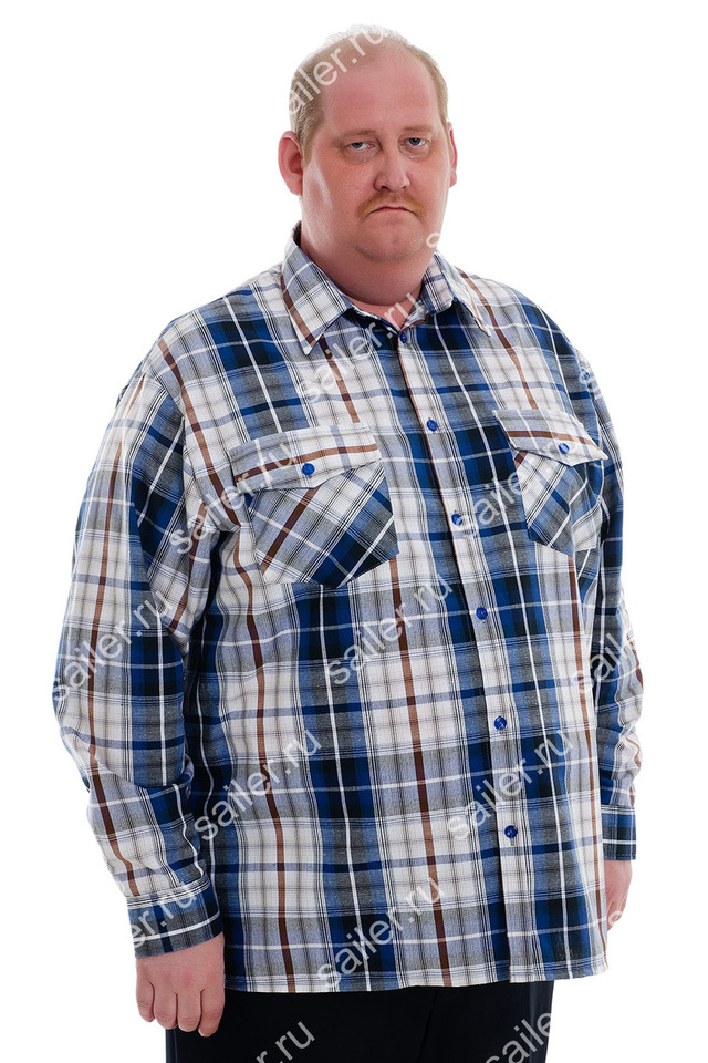 Рубашка мужская Шотландка Классик, рост 170-176